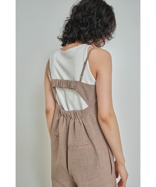 Abor（アボア）の「【Abor】Circular Rib American Sleeve Tops/フライスアメリカンスリーブリトップス（タンクトップ・レディース・ブラック/オフホワイト・FREE）」の18枚目の写真