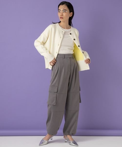 eL（エル）の「【eL】Volume Cargo Pants/104517（カーゴパンツ・レディース・グレー/ネイビー・FREE）」の13枚目の写真