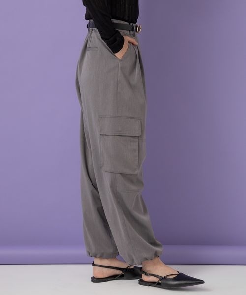 eL（エル）の「【eL】Volume Cargo Pants/104517（カーゴパンツ・レディース・グレー/ネイビー・FREE）」の16枚目の写真