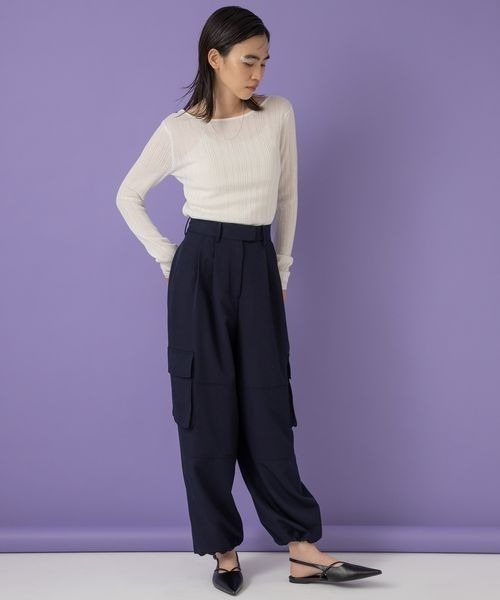 eL（エル）の「【eL】Volume Cargo Pants/104517（カーゴパンツ・レディース・グレー/ネイビー・FREE）」の19枚目の写真