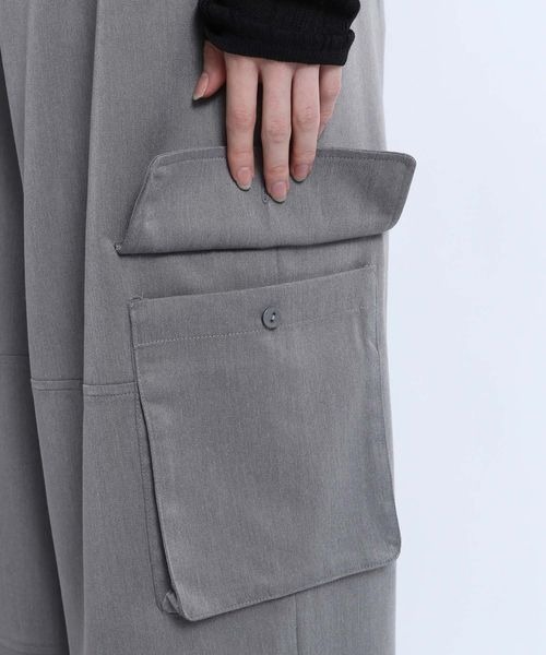 eL（エル）の「【eL】Volume Cargo Pants/104517（カーゴパンツ・レディース・グレー/ネイビー・FREE）」の4枚目の写真