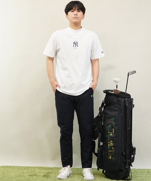 NEW ERA(ニューエラ)の「NEW ERA GOLF/ニューエラゴルフ 半袖Tシャツ ミッドネック 14109057/14109058/14109059(Tシャツ/カットソー・メンズ・ホワイト/ブラック/ネイビー・L/M/XL)」の11枚目の写真