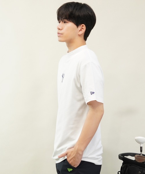 NEW ERA(ニューエラ)の「NEW ERA GOLF/ニューエラゴルフ 半袖Tシャツ ミッドネック 14109057/14109058/14109059(Tシャツ/カットソー・メンズ・ホワイト/ブラック/ネイビー・L/M/XL)」の8枚目の写真