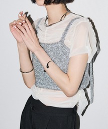 AIC. | シアーギャザートップスラメビスチェセット(アンサンブル)