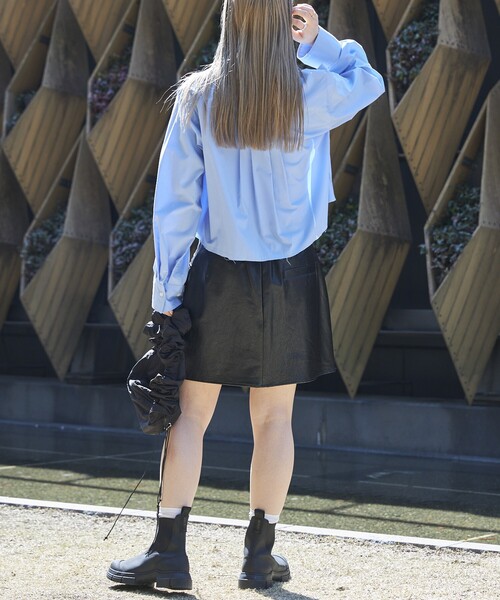 Firsthand（ファーストハンド）の「Firsthand/ファーストハンド フェイクレザー ミニスカート / エコレザー（スカート・レディース・ブラック/ホワイト・FREE）」の12枚目の写真