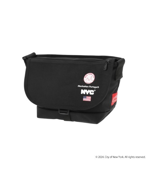 Manhattan Portage(マンハッタンポーテージ)の「Nylon Messenger Bag JR Flap Zipper Pocket NEW YORK CITY(メッセンジャーバッグ・メンズ・ブラック・SMALL)」の2枚目の写真