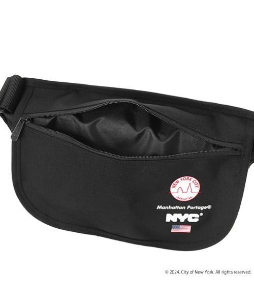 Manhattan Portage(マンハッタンポーテージ)の「Nylon Messenger Bag JR Flap Zipper Pocket NEW YORK CITY(メッセンジャーバッグ・メンズ・ブラック・SMALL)」の9枚目の写真