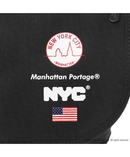 Manhattan Portage(マンハッタンポーテージ)の「Nylon Messenger Bag JR Flap Zipper Pocket NEW YORK CITY(メッセンジャーバッグ・メンズ・ブラック・SMALL)」の11枚目の写真