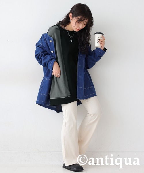 pg♡裏毛クールネックスウェットプルオーバー0 prit(プリット) DEPEND裏毛 クルーネックプルオーバー(90622