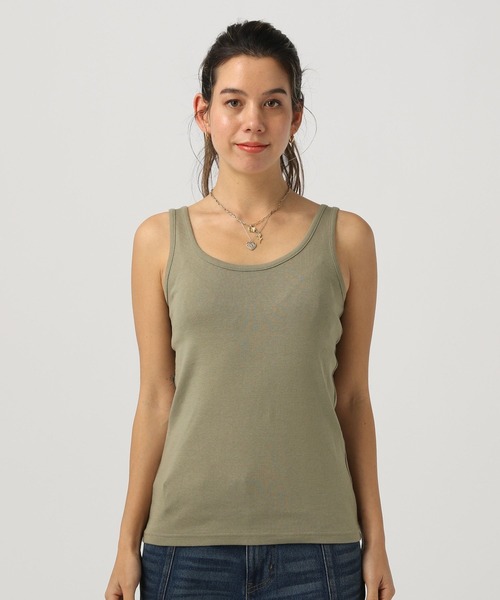BAYFLOW(ベイフロー)の「ベーシックタンク(タンクトップ・レディース・ブラック/カーキ/オフホワイト/ベージュ・SMALL/MEDIUM)」の11枚目の写真