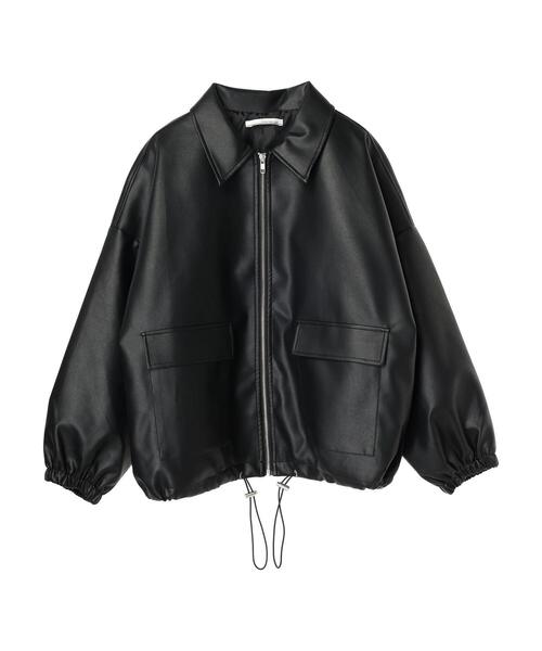 ELENCARE DUE(エレンカーレデュエ)の「・ELENCARE DUE 合皮ステンカラーブルゾン(ブルゾン・レディース・ブラック・FREE)」の13枚目の写真