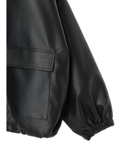 ELENCARE DUE(エレンカーレデュエ)の「・ELENCARE DUE 合皮ステンカラーブルゾン(ブルゾン・レディース・ブラック・FREE)」の16枚目の写真