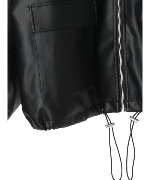 ELENCARE DUE(エレンカーレデュエ)の「・ELENCARE DUE 合皮ステンカラーブルゾン(ブルゾン・レディース・ブラック・FREE)」の17枚目の写真