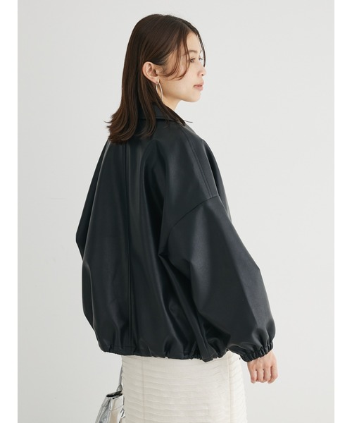 ELENCARE DUE(エレンカーレデュエ)の「・ELENCARE DUE 合皮ステンカラーブルゾン(ブルゾン・レディース・ブラック・FREE)」の7枚目の写真