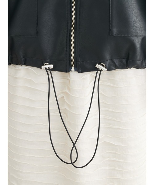 ELENCARE DUE(エレンカーレデュエ)の「・ELENCARE DUE 合皮ステンカラーブルゾン(ブルゾン・レディース・ブラック・FREE)」の12枚目の写真