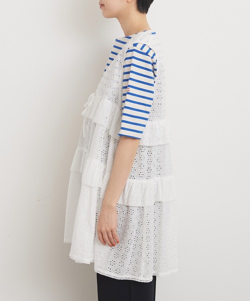 Dot＆Stripes CHILD WOMAN（ドットアンドストライプス　チャイルドウーマン）の「60ローンカットワーク刺繍 チュニックブラウス（シャツ/ブラウス・レディース・ホワイト・FREE）」の3枚目の写真