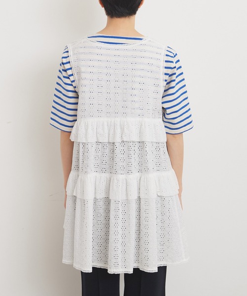 Dot＆Stripes CHILD WOMAN（ドットアンドストライプス　チャイルドウーマン）の「60ローンカットワーク刺繍 チュニックブラウス（シャツ/ブラウス・レディース・ホワイト・FREE）」の4枚目の写真