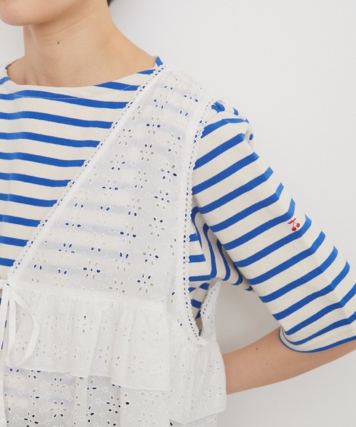 Dot＆Stripes CHILD WOMAN（ドットアンドストライプス　チャイルドウーマン）の「60ローンカットワーク刺繍 チュニックブラウス（シャツ/ブラウス・レディース・ホワイト・FREE）」の6枚目の写真
