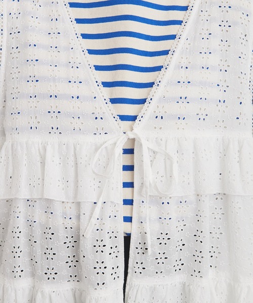 Dot＆Stripes CHILD WOMAN（ドットアンドストライプス　チャイルドウーマン）の「60ローンカットワーク刺繍 チュニックブラウス（シャツ/ブラウス・レディース・ホワイト・FREE）」の7枚目の写真