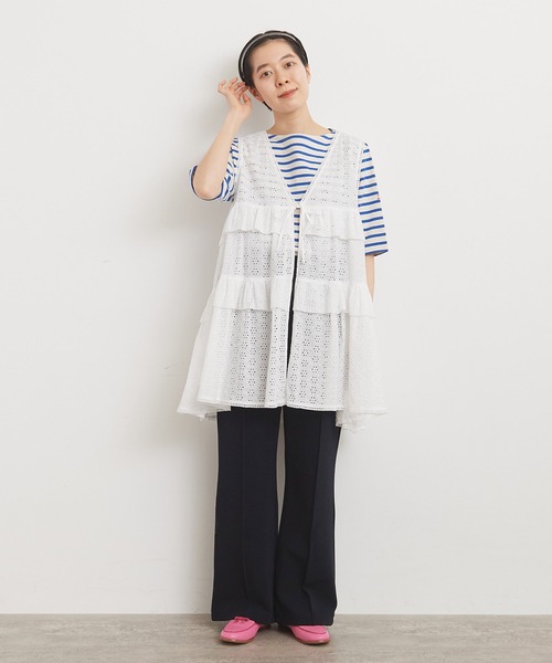 Dot＆Stripes CHILD WOMAN（ドットアンドストライプス　チャイルドウーマン）の「60ローンカットワーク刺繍 チュニックブラウス（シャツ/ブラウス・レディース・ホワイト・FREE）」の15枚目の写真