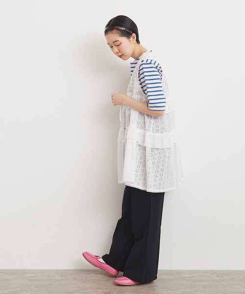 Dot＆Stripes CHILD WOMAN（ドットアンドストライプス　チャイルドウーマン）の「60ローンカットワーク刺繍 チュニックブラウス（シャツ/ブラウス・レディース・ホワイト・FREE）」の16枚目の写真
