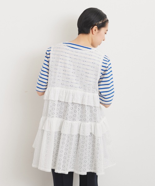 Dot＆Stripes CHILD WOMAN（ドットアンドストライプス　チャイルドウーマン）の「60ローンカットワーク刺繍 チュニックブラウス（シャツ/ブラウス・レディース・ホワイト・FREE）」の13枚目の写真