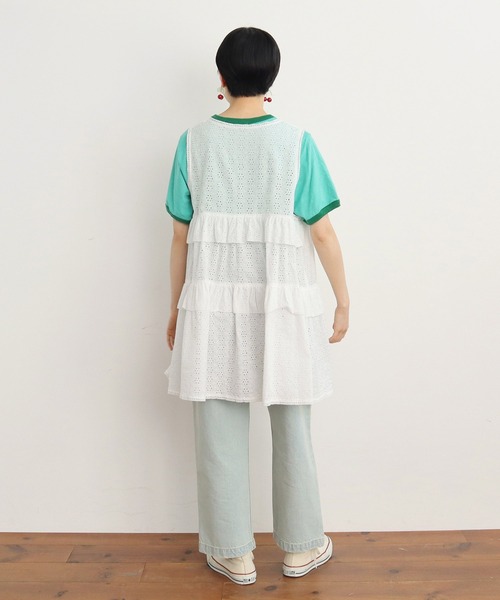 Dot＆Stripes CHILD WOMAN（ドットアンドストライプス　チャイルドウーマン）の「60ローンカットワーク刺繍 チュニックブラウス（シャツ/ブラウス・レディース・ホワイト・FREE）」の22枚目の写真