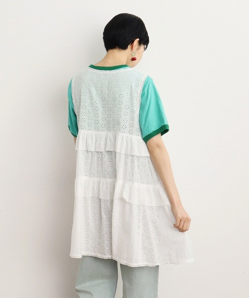 Dot＆Stripes CHILD WOMAN（ドットアンドストライプス　チャイルドウーマン）の「60ローンカットワーク刺繍 チュニックブラウス（シャツ/ブラウス・レディース・ホワイト・FREE）」の19枚目の写真