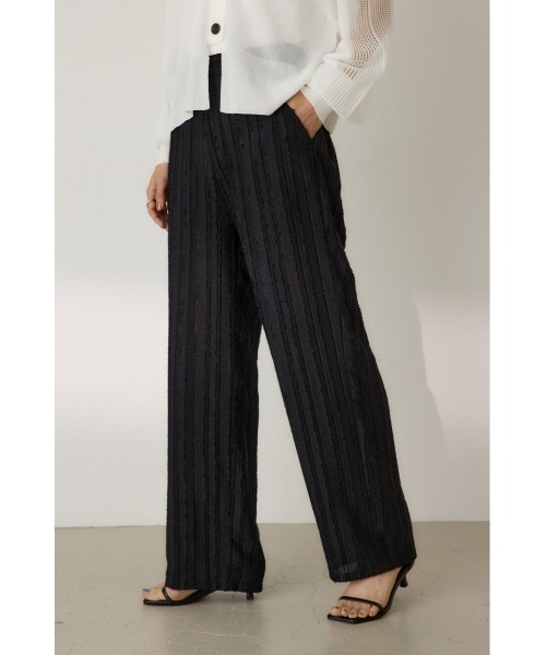 crie conforto(クリーコンフォルト)の「カットジャガードワイドパンツ(その他パンツ・レディース・ブラック/グレー・MEDIUM/SMALL)」の5枚目の写真