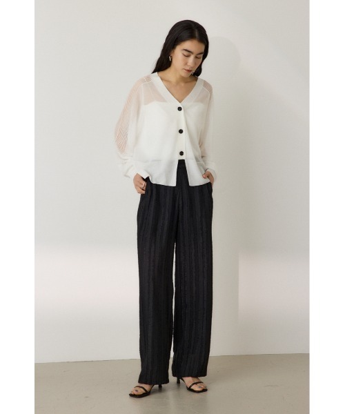 crie conforto(クリーコンフォルト)の「カットジャガードワイドパンツ(その他パンツ・レディース・ブラック/グレー・MEDIUM/SMALL)」の6枚目の写真