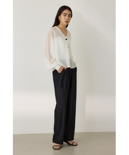 crie conforto(クリーコンフォルト)の「カットジャガードワイドパンツ(その他パンツ・レディース・ブラック/グレー・MEDIUM/SMALL)」の7枚目の写真