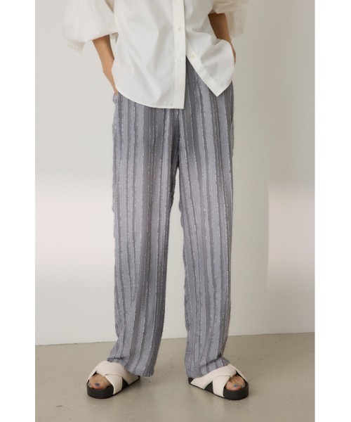 crie conforto(クリーコンフォルト)の「カットジャガードワイドパンツ(その他パンツ・レディース・ブラック/グレー・MEDIUM/SMALL)」の17枚目の写真