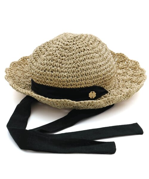 apres les cours（アプレレクール）の「リボンベビーペーパーハット（その他ベビー用品・キッズ・アイボリー/ベージュ・46/48）」の5枚目の写真