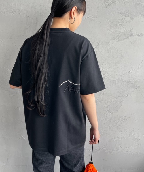 tシャツ 「NANGA/ナンガ」 別注 ブランドロゴ刺繍 ショートスリーブTシャツ レディース メンズ NANGA tシャツ 「NANGA/ナンガ」 別注 ブランドロゴ刺繍