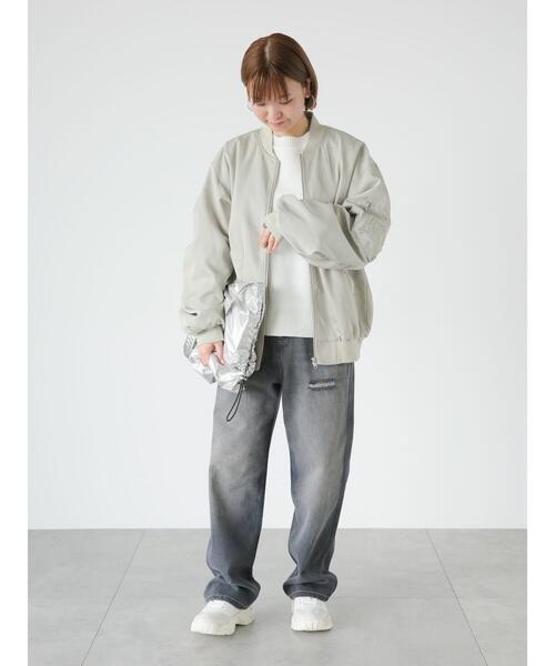 Lugnoncure（ルノンキュール）の「ミリタリーブルゾン（ノーカラージャケット・レディース・カーキ/オフホワイト/ブラック・F）」の7枚目の写真