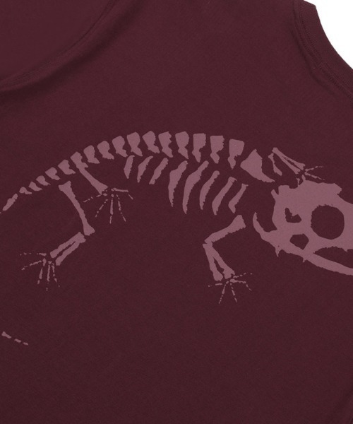 FANCY CLUB(ファンシークラブ)の「A'GEM/9 × .kom 『 FANCY CLUB/ファンシークラブ』 LIZARD BORN OVER TEE/リザードボーン Tシャツ(Tシャツ/カットソー・レディース・ボルドー/チャコールグレー・M/L)」の19枚目の写真