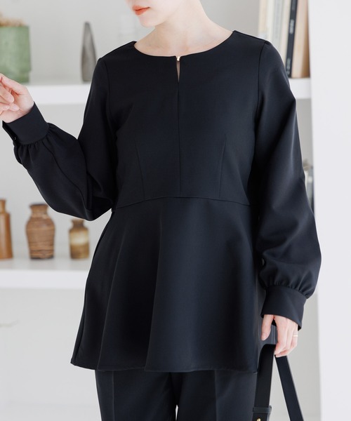 Dita Muaj.（ディータムアージュ）の「ぺプラムブラウス（シャツ/ブラウス・レディース・ナチュラル/ブラック・FREE）」の9枚目の写真