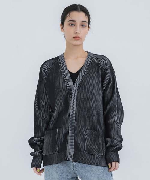 LASTFRAME（ラストフレーム）の「【LASTFRAME/ラストフレーム】KASANE REVERSIBLE CARDIGAN（カーディガン/ボレロ・レディース・ブルー/ブラック・FREE）」の2枚目の写真