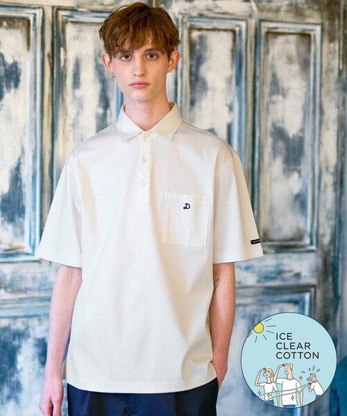 DRESSTERIOR（ドレステリア）の「【接触冷感/抗菌防臭/消臭】ICE CLEAR COTTON オーバーフィットポロシャツ（ポロシャツ・メンズ・ホワイト/ネイビー/ブラック/ブラウン系その他・90/92/91/94）」の2枚目の写真