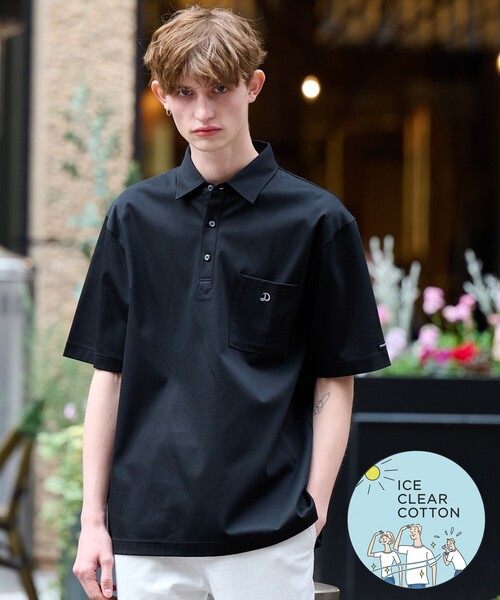 DRESSTERIOR（ドレステリア）の「【接触冷感/抗菌防臭/消臭】ICE CLEAR COTTON オーバーフィットポロシャツ（ポロシャツ・メンズ・ホワイト/ネイビー/ブラック/ブラウン系その他・90/92/91/94）」の3枚目の写真