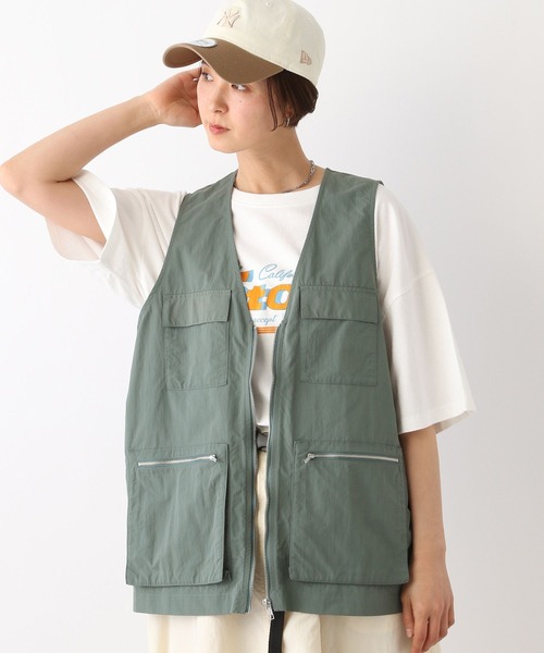 LEPSIM（レプシィム）の「ナイロンポケットベスト　109367（ベスト・レディース・チャコールグレー/ベージュ/グリーン・FREE）」の19枚目の写真