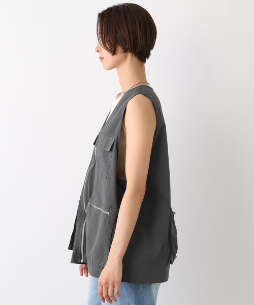 LEPSIM（レプシィム）の「ナイロンポケットベスト　109367（ベスト・レディース・チャコールグレー/ベージュ/グリーン・FREE）」の21枚目の写真
