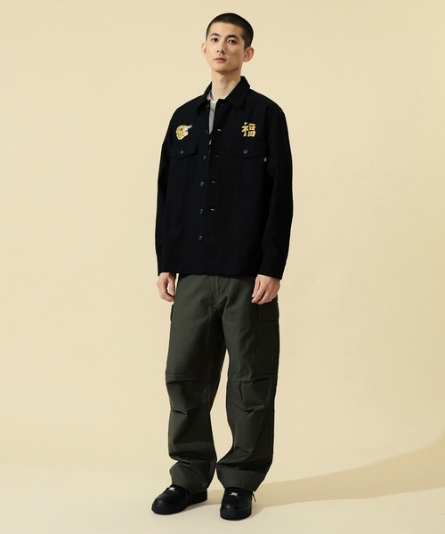 Alpha Industries（アルファインダストリーズ）の「ユーティリティシャツ/ベトジャン刺繍 長袖（VIETNAM）（シャツ/ブラウス・メンズ・ブラック/オリーブ/グレー・MEDIUM/LARGE/X-LARGE）」の12枚目の写真