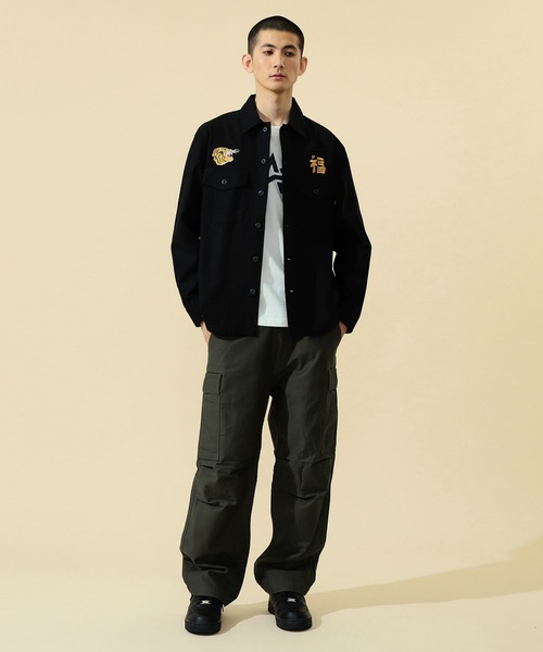 Alpha Industries（アルファインダストリーズ）の「ユーティリティシャツ/ベトジャン刺繍 長袖（VIETNAM）（シャツ/ブラウス・メンズ・ブラック/オリーブ/グレー・MEDIUM/LARGE/X-LARGE）」の13枚目の写真