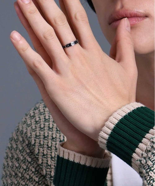 LION HEART（ライオンハート）の「【限定展開】“LH-1”LION HEARTロゴリング/サージカルステンレス（金属アレルギー対応）【LION HEART / ライオンハート】（リング・メンズ・シルバー×ブラック・21号/19号/17号/15号/13号）」の19枚目の写真