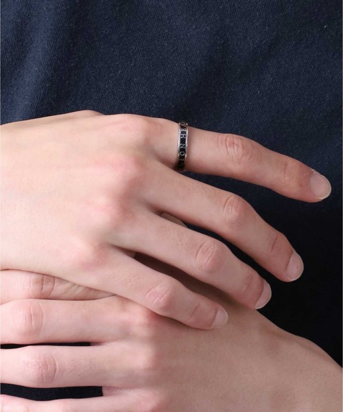 LION HEART（ライオンハート）の「【限定展開】“LH-1”LION HEARTロゴリング/サージカルステンレス（金属アレルギー対応）【LION HEART / ライオンハート】（リング・メンズ・シルバー×ブラック・21号/19号/17号/15号/13号）」の10枚目の写真