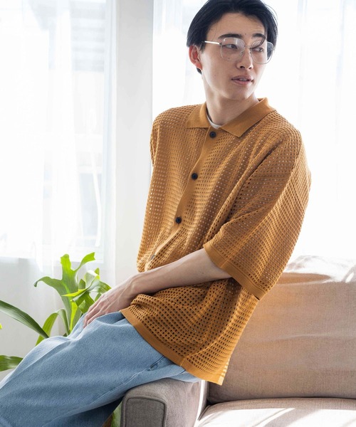 LOWRYS FARM（ローリーズファーム）の「メッシュニットシャツ