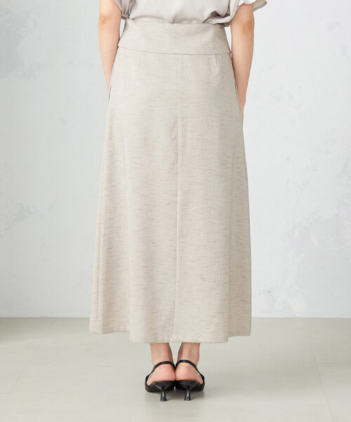 COMME CA ISM（コムサイズム）の「麻調ストレッチ　巻き風スカート（スカート・レディース・テラコッタ/チャコール/ベージュ・SMALL/MEDIUM/LARGE）」の12枚目の写真