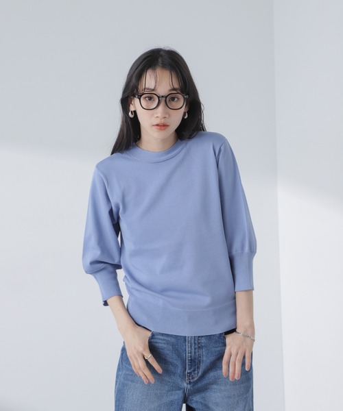 セール】前後2wayボータイ半袖サマーニット（ニット/セーター）｜NANO