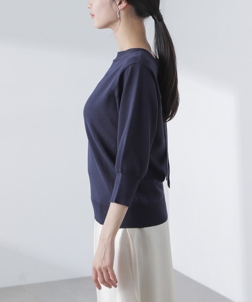 セール】前後2wayボータイ半袖サマーニット（ニット/セーター）｜NANO